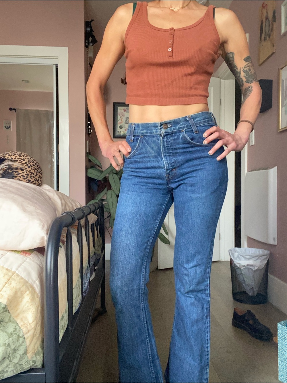 Levi's Blue High-Rise Flare Jeans